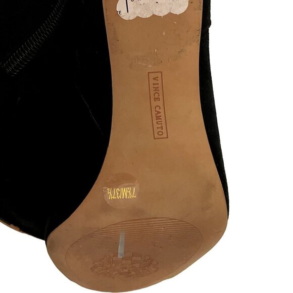 Vince Camuto trendy black stiletto heels peep toe business formal shoes stunning - Picture 6 of 9